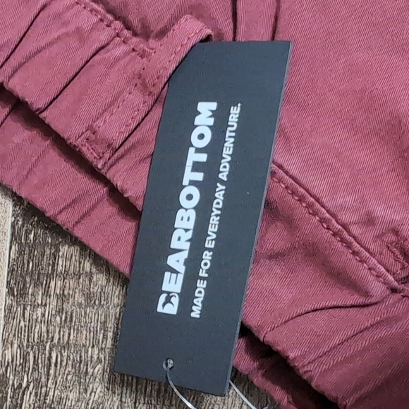 *NWT* Bearbottom Stretch Short Maroon Elastic Waistband Size XXL 7" Inseam - Picture 3 of 10